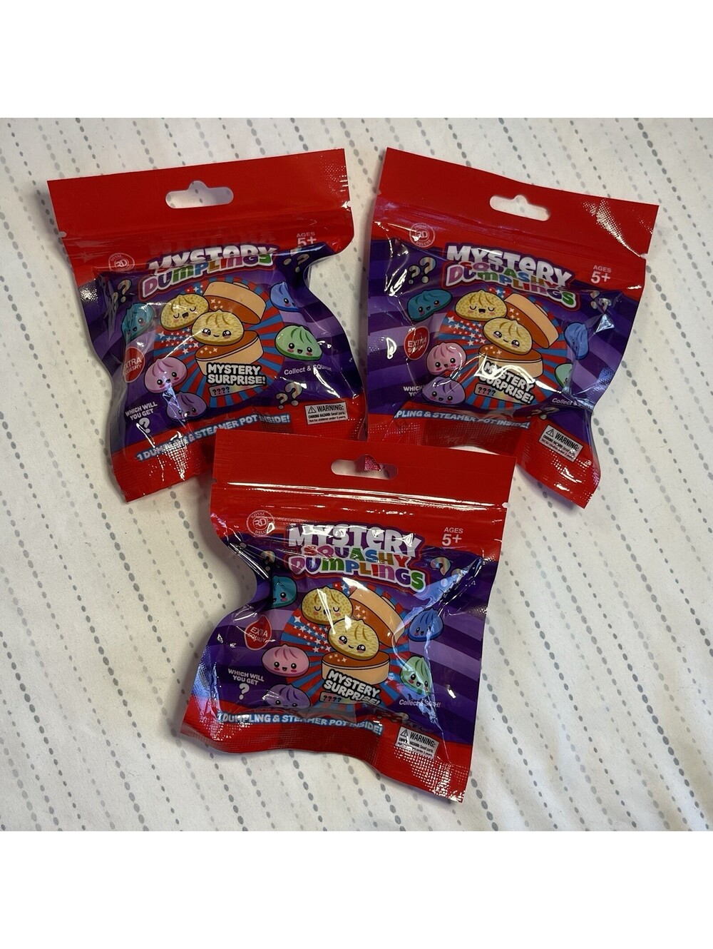 Mystery Squashy Dumplings Mystery Bag - Lot Of 3